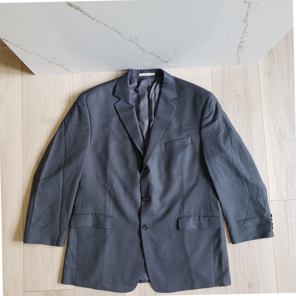 Michael Kors Wool Blazer Mens 46R Grey Two Button Suit Jacket Business